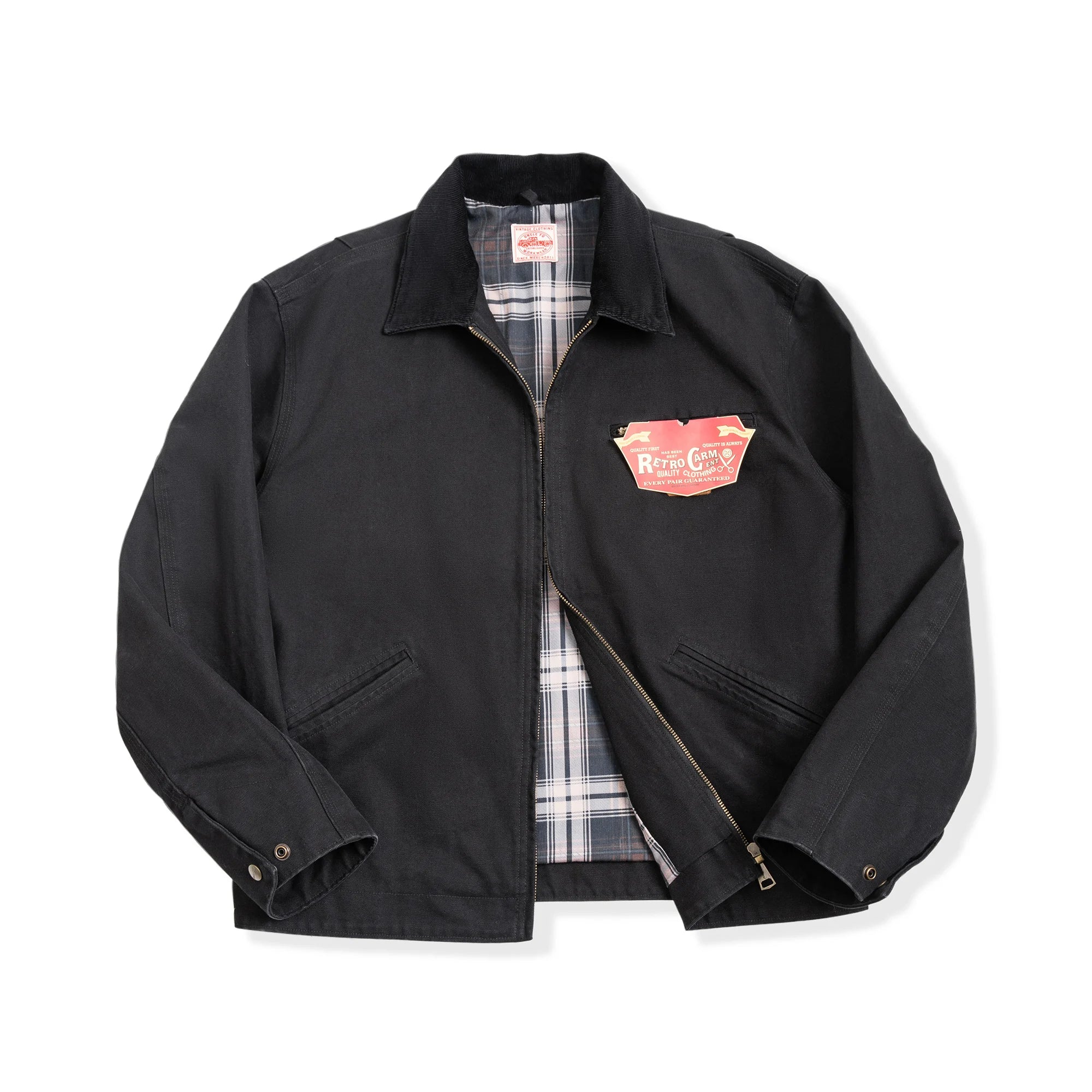 Maden Retro Interstellar Same Style J001 Jacket Canvas Detroit Hunting Jacket Heavyweight Pocket Work Jacket Lapel Collar Coat