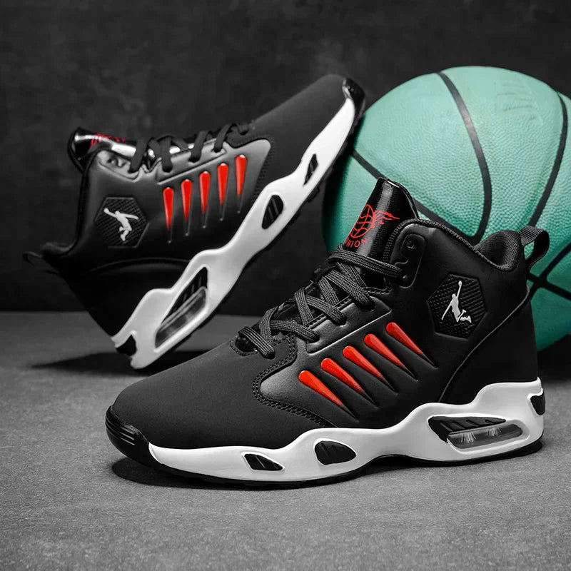 Men's High-Top Basketball Shoes Feature a Breathable Mesh Design for Maximum Comfort Outdoor Shock-Absorbing Running Shoes, High-Rebound Cushioning Technology, Make Running Smoother and More Comfortable, Enhance Support, Styl