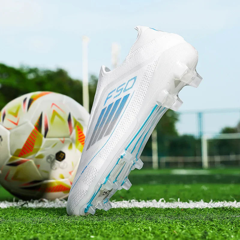 Men Training Soccer Shoes FG Breathable Drop Shipping Match Sport Cleats Football Boots Ultralight Long Spikes Indoor Sneakers