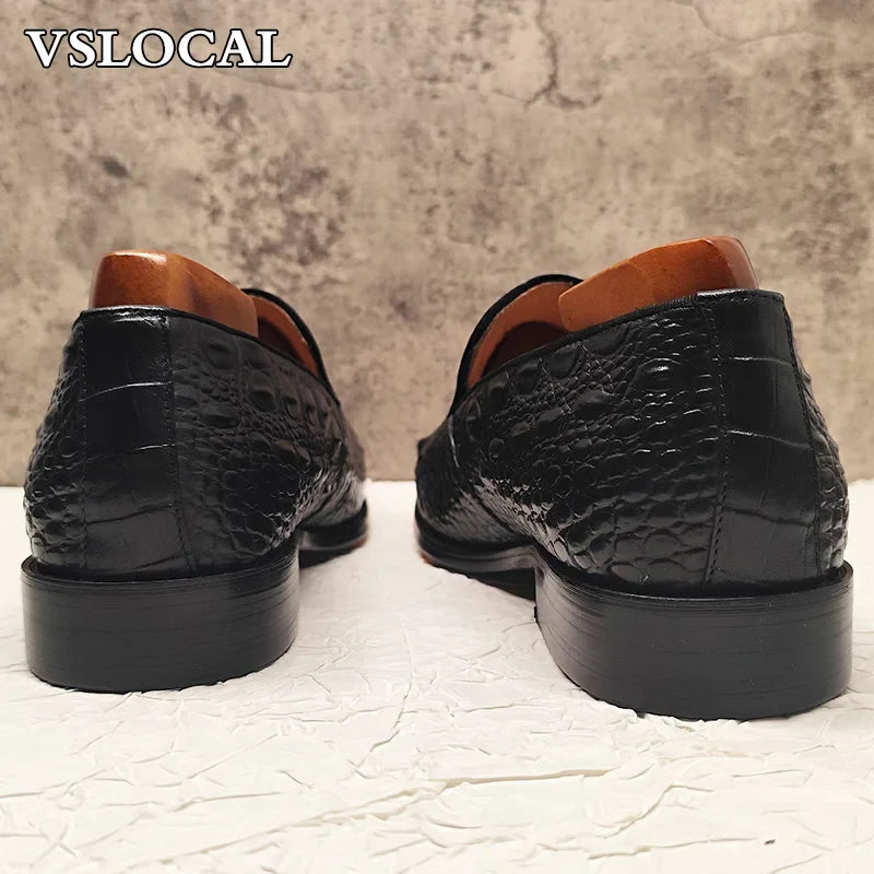 Luxury Men's Loafers Shoes Black Brown Tassel Loafers Slip On Casual Mens Dress Shoes Wedding Office Leather Shoes Men