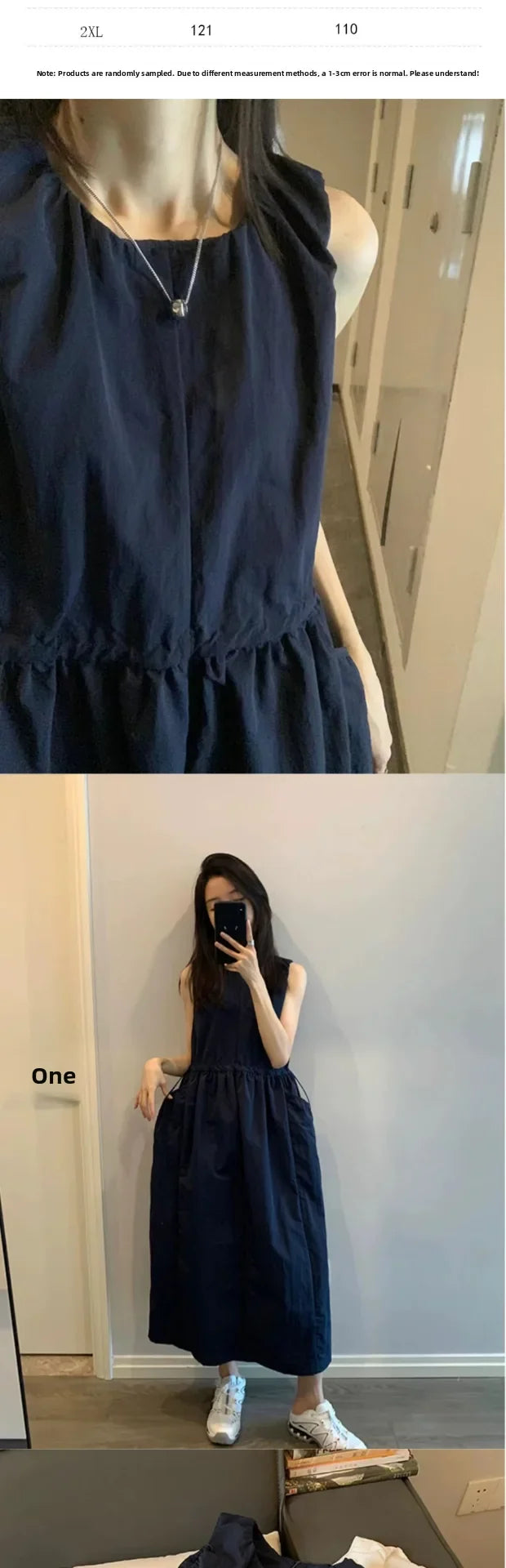 Loose Casual Women's Dr Summer 2026 New Korean Sle Dstring Waistl Svel Vest Skirt A-Line Midi round Ne