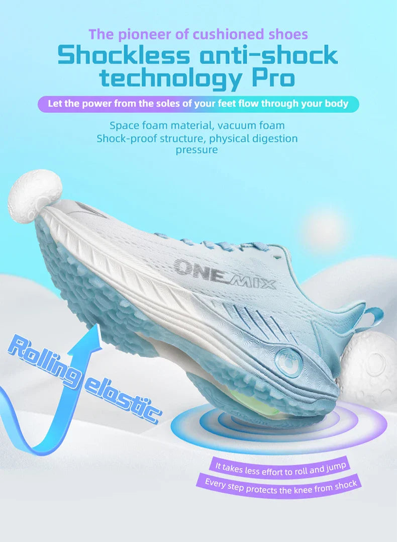 NEW Male Racing Breathable Cushioning Non-Slip Sneakers Mesh Breathable Shock Rebound Lightweight Fitness Shoes