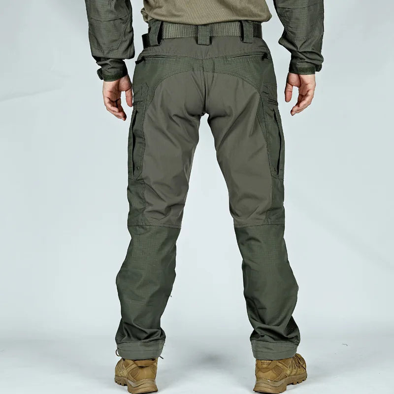Men Tactical Casual Pants Multi-pocket Waterproof Tactical Cargo Trousers Wear-resistant Outdoor Hiking Workwear Trouser Male