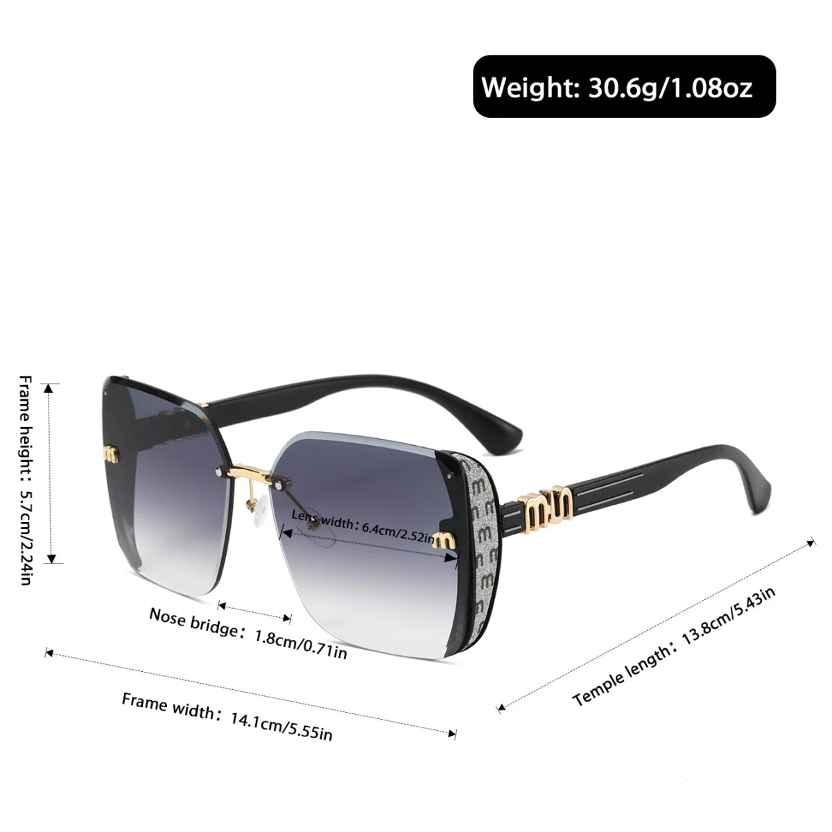 1pc European and American retro style women's fashionable sunglasses trend versatile summer sun shading and UV protection lightw