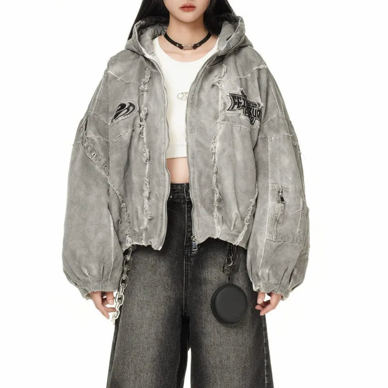 Autumn Winter New Men's Tide Original Design Techwear High Street Fashion Trend Vintage Jacket Chic Casual Coats Ins HK6132