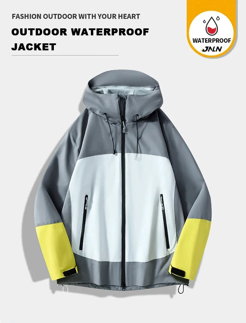 Unisex Waterproof Softshell Jacket Hiking Camping Climbing Trekking Hooded Windbreaker Casual Sporty Rain Coat Men Women