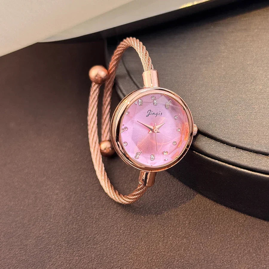 New Gradient Fresh Style Starry Sky Sunset Color Ladies Watch Student Fashion Bracelet Open Quartz Wristwatch