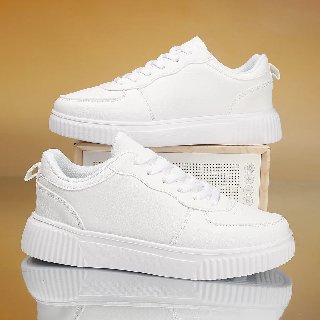 Men's Colorblock Casual Sneakers Perforated Leather Court Sneakers