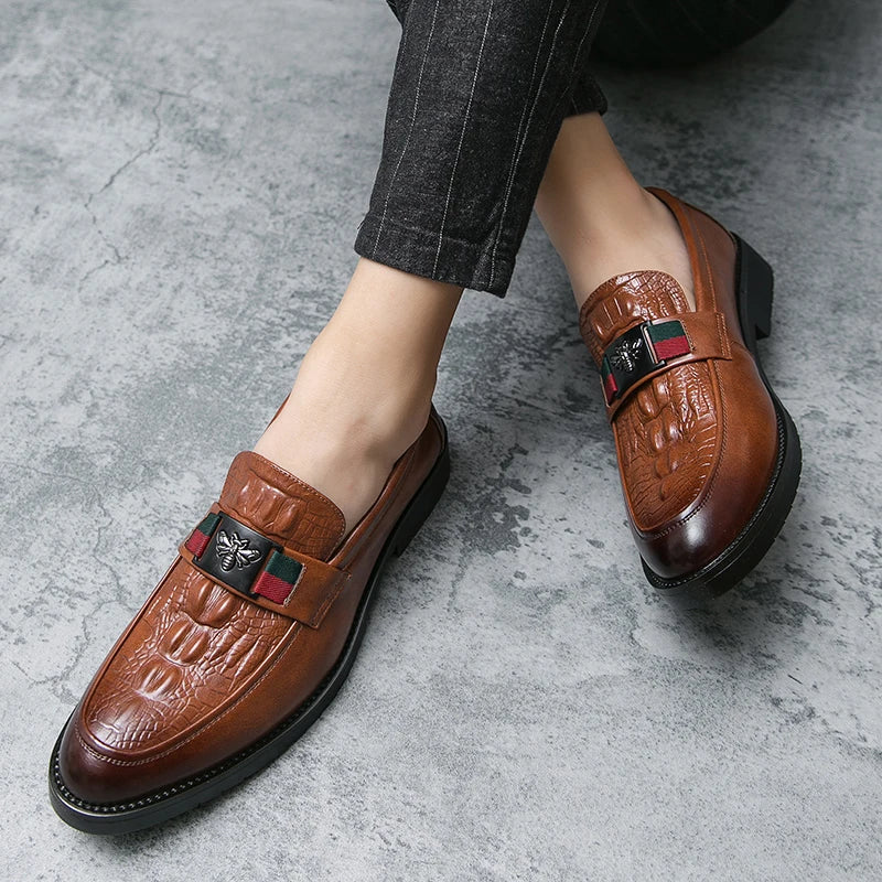 British pointy casual shoes men's nightclub hairstylist European station men's shoes lazy bean shoes fashion shoes