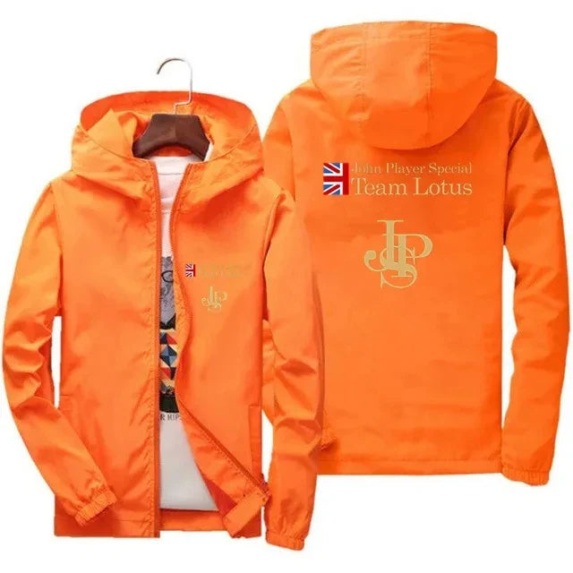 Men's Spring and Autumn JPS Zone Player Special Team Large Size Sportswear Thick Windproof Hooded Zipper Navigation Jacket