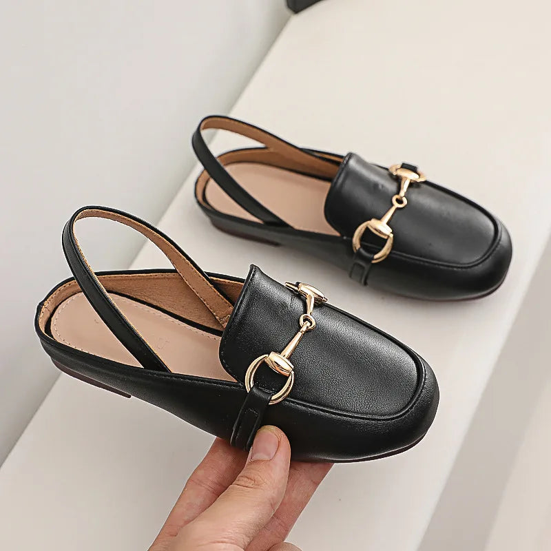 Summer Kids Girl Casual Shoes Flat Slip-on Fashion Children Shoes For Girl Sneakers Metal Decoration Toddler Girl Sandals
