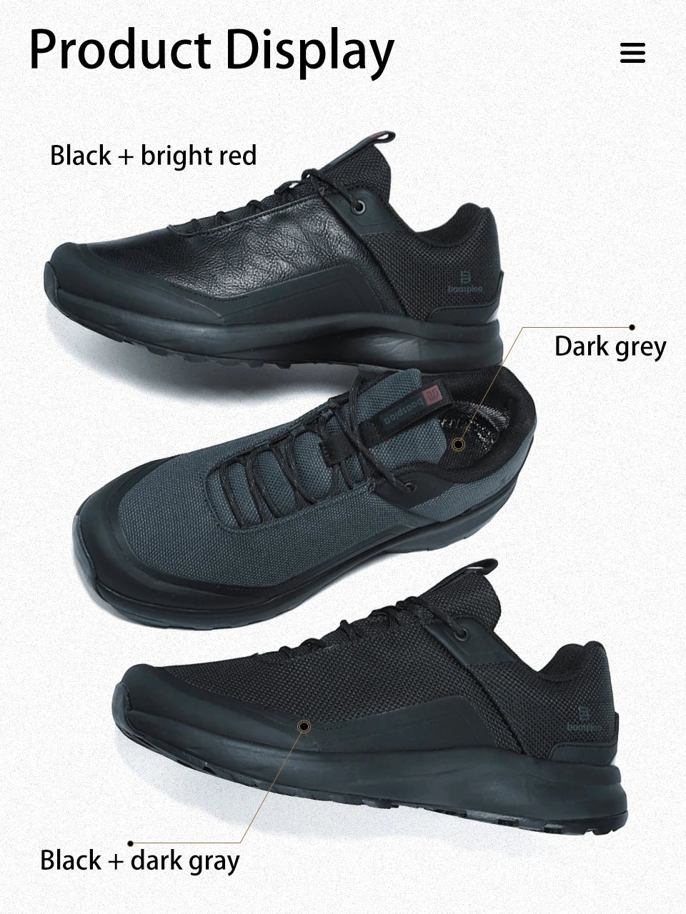 Men Hiking Shoes Classic Business High Quality Male Trekking Climbing Sneakers Non-slip Luxury Designer Outdoor Shoe