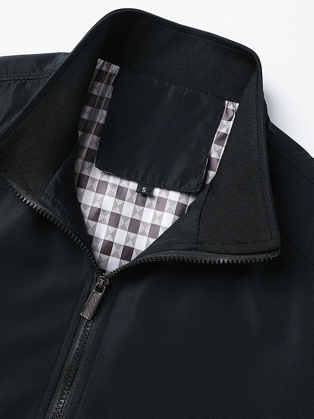 Men's Classic Design Sports Jacket, Casual Baseball Collar Zipper, Spring and Autumn Solid Color, Fashionable Daily Wear Jacket