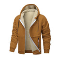 Animal Game Casual Hoodies for Men Heavyweight Fleece Sweatshirt Thick Sherpa Lined Hooded Zipper Jacket Thick Streetwear Coats