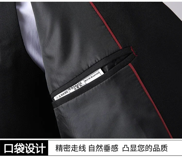 The New Store Offers Discounted Prices  Casual Formal Business Men's Fashionable Gentleman Solid Color All-season Fitted Suit