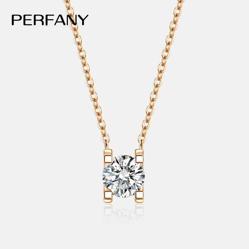 0.5-2CT Moissanite Necklace for Women S925 Pure Silver Classic Bull Head Laboratory Diamond Pendant Luxury Jewelry