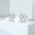 6.5mm Certified Moissanite Stud Earrings for Men Women Created Diamond Studs S925 Rhodium Plated Luxury Quality Jewelry