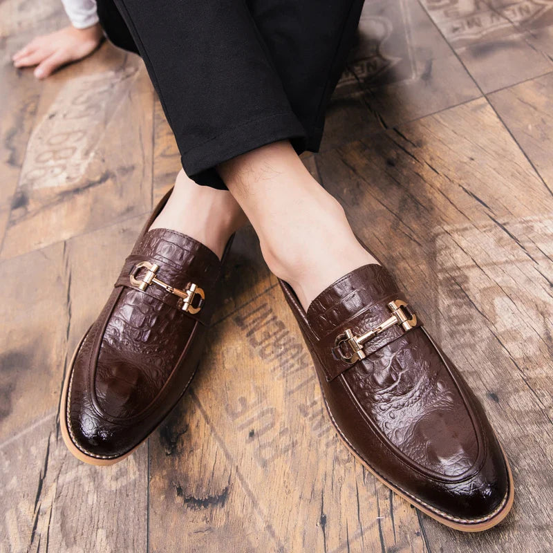 Trend Social Leather Shoes Men Wedding Party Office Leather Men's Dress Shoes  Classic Casual Business Shoes For Men Loafers