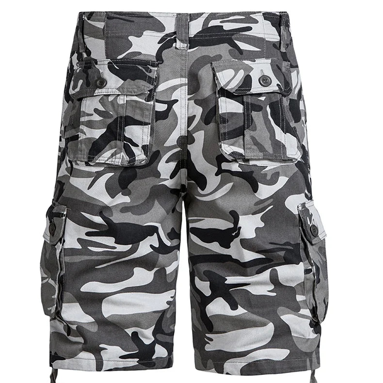 Tactical Cargo Shorts Men Camo Joggers Shorts Casual Outdoor Sports Half Pants Pocket Cotton Breathable Cargo Shorts