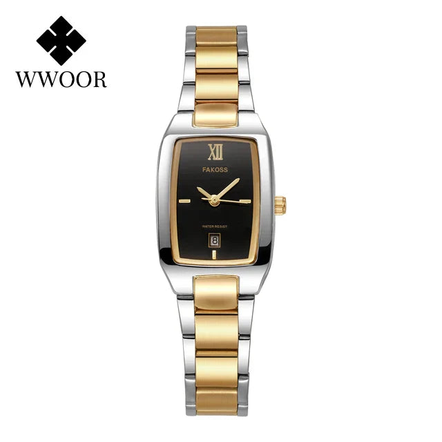 Elegant Women's Watch Fashion Stainless Steel Waterproof Ladies Quartz Wristwatch Luxury Bracelet Watches Date Reloj mujer