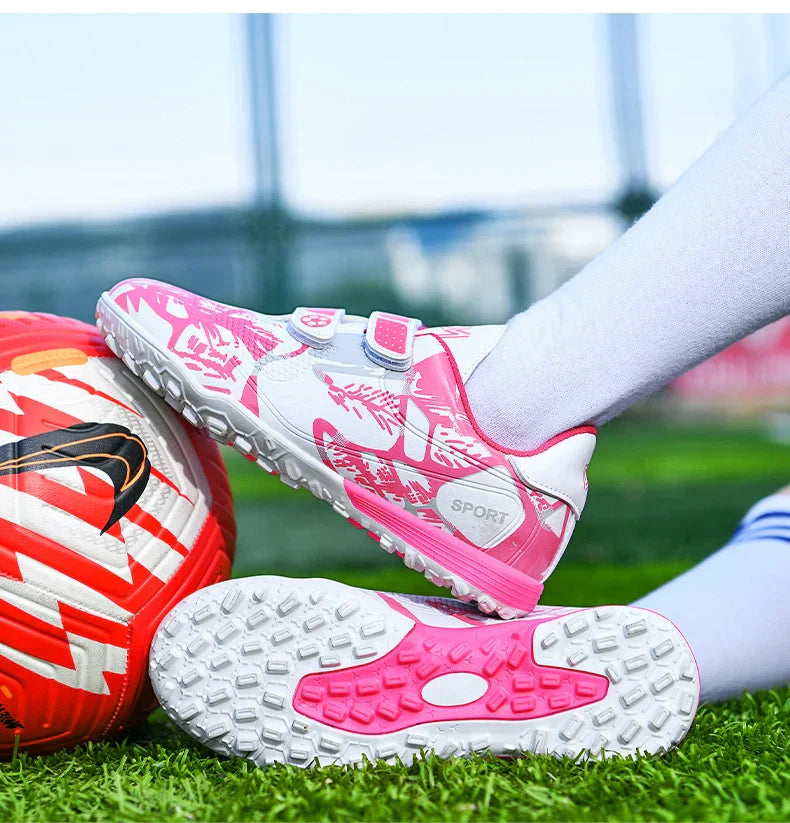 Boys Football Boots New Resistant Casual Kids Soccer Shoes Sneakers Grass Non Slip Training Sports Fast Match Breathable Cleats