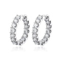 2.6ct D Color Moissanite Earring 925 Sterling Sliver Plated White Gold Hoop Earring for Women Wedding Party Jewelry