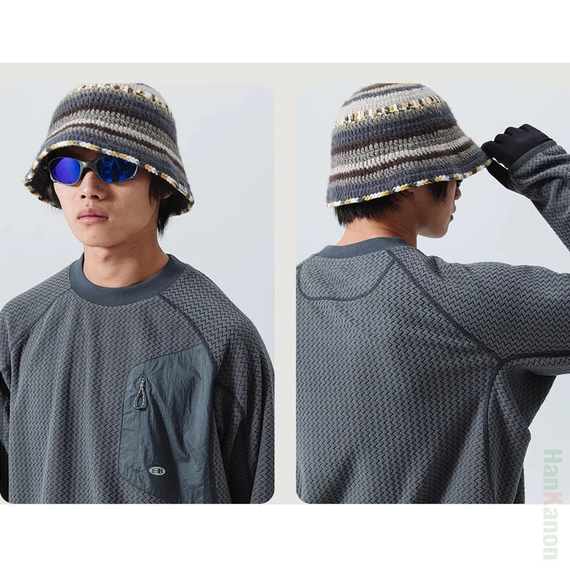 Mountain-Ready Crewneck: Engineered with Ribbed Neck, Reflective Logo, & Secure Chest Pocket for Outdoor Style Unisex