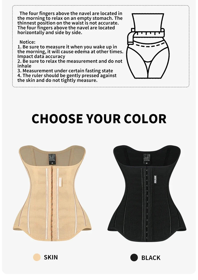 MiiOW U-shaped Waist Trainer Corset Workout Body Shaper Breast Lifted Waist Trainer Soft Steel Bone Slimming Women's Shapewear