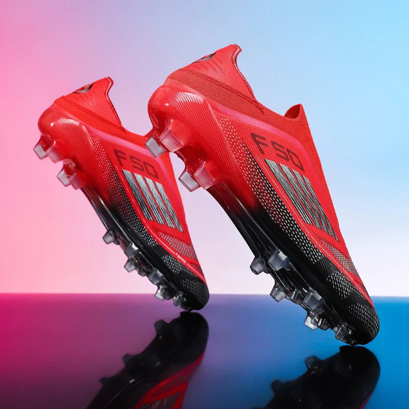 Men Football Boots Training Soccer Shoes FG Ultralight Long Spikes Breathable Drop Shipping Match Sport Cleats Indoor Sneakers