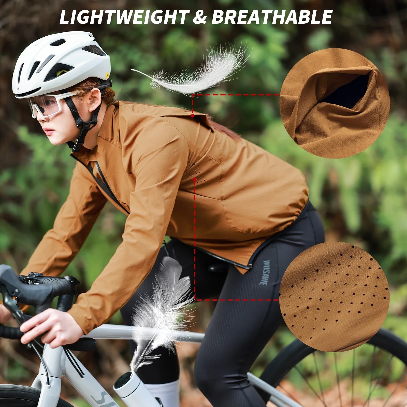 Summer Bike Jacket Water-repellent Cycling Jacket Outdoor Hiking Fishing Sportswear Long Jersey YKK Zip