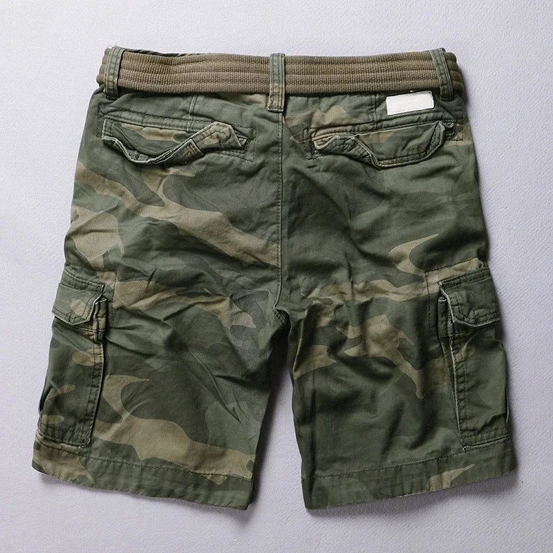 Cargo Short Men 2024 Fashion Brand Designer Summer Hot Luxury Quality Breeches Male Cotton Retro Camouflage Military Camo Shorts