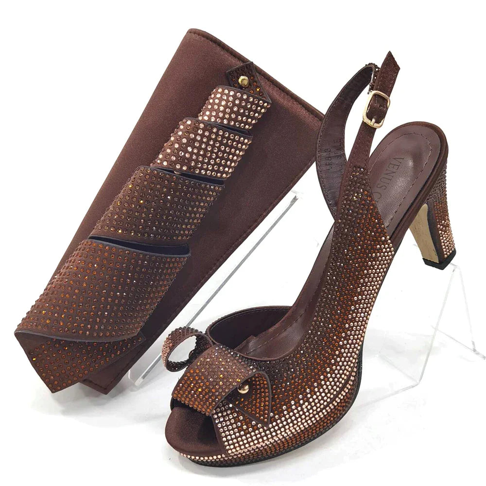Evening High Heel Party Shoes And Bag Set Lucky Star Bag