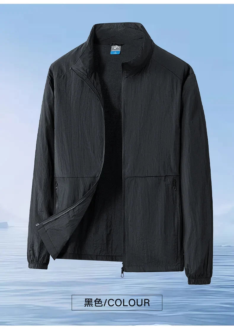 Oversize 7XL 8XL Summer UV Sun Protection Light Jacket Men Outwear Sport Cycling Hiking Fishing Coat Men Resistant Skin Clothing