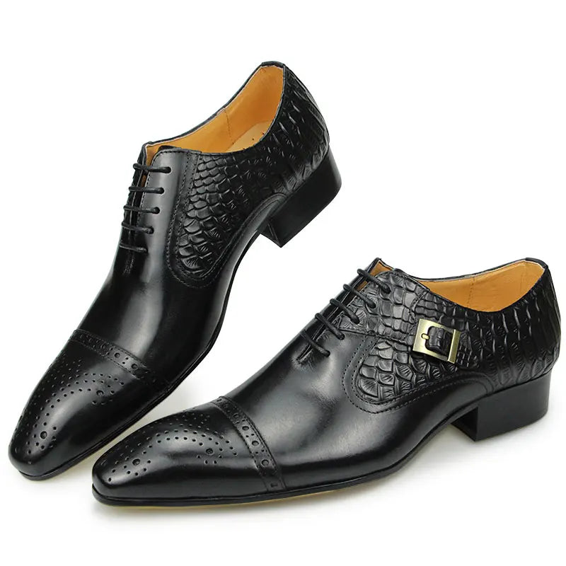 Luxury Business High-end Leather Shoes Men Oxford Shoes Elegant Formal Genuine Leather Dress Shoes European Style Men Shoes
