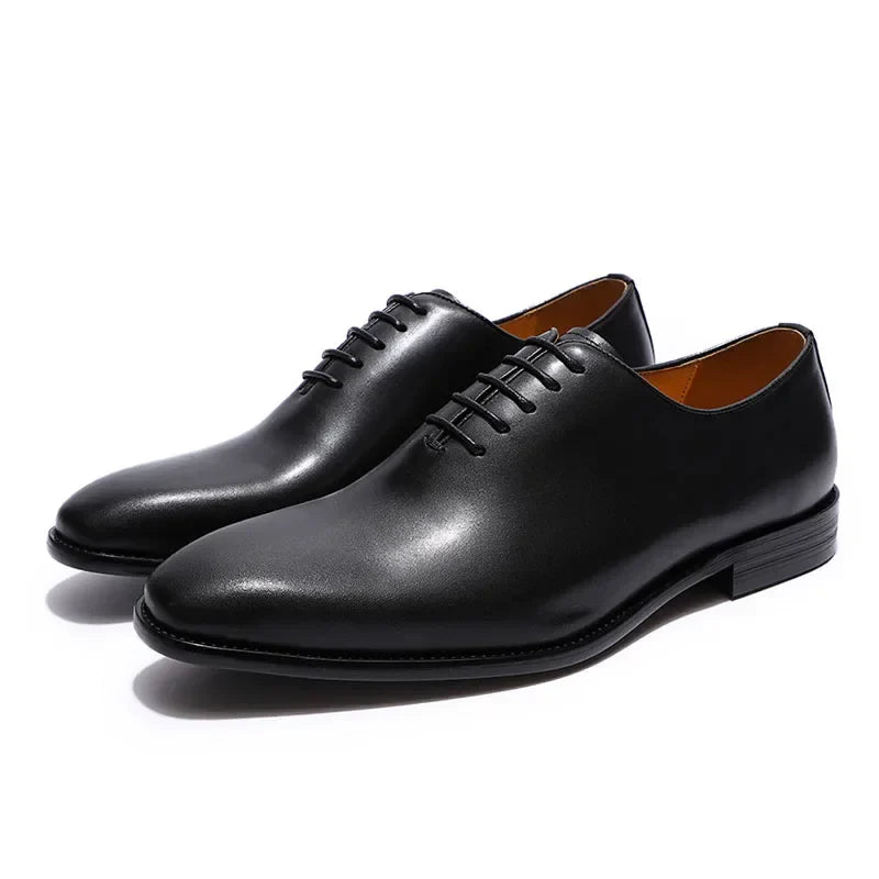 Men's Classic Genuine Leather Dress Shoes – Formal Oxford Style, EU 40–48