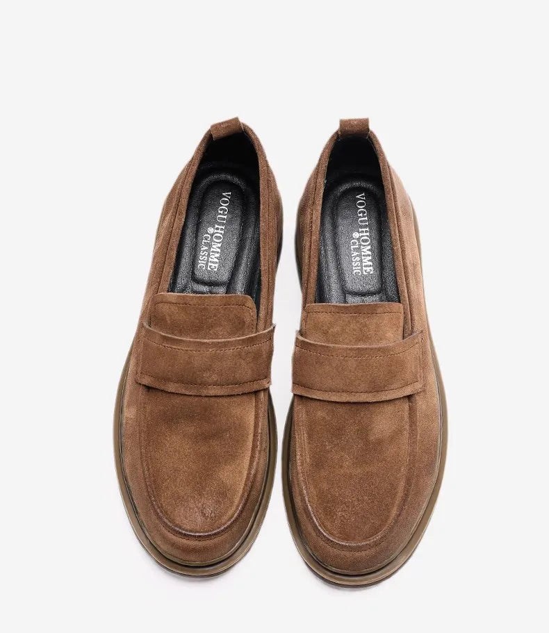 Classic Soft Cowhide Mans Loafers Spring Luxury Genuine Leather Comfortable Fashion British Outdoor Leisure Driving Shoes Man