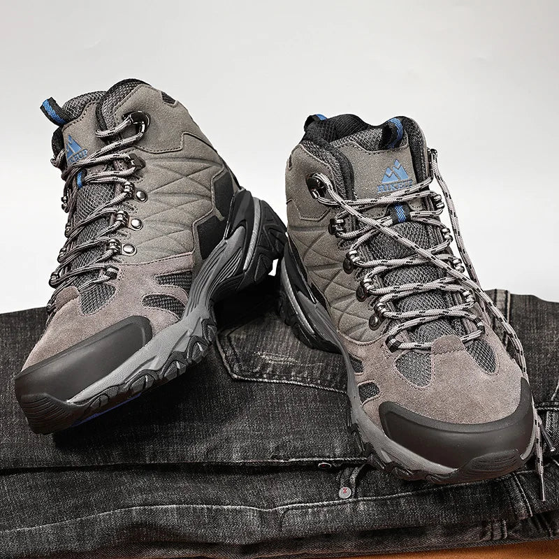Hiking Boot Men Outdoor Boots Suede High Top Trekking Sport Men Shoes Rainproof Tactical Combat Military Boots
