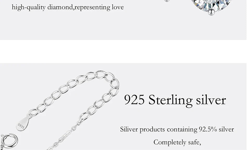 All Moissanite Necklace for Women S925 Pure Silver Smile Sparkling Diamond Pendant Fashion Luxury Jewelry Party Gift