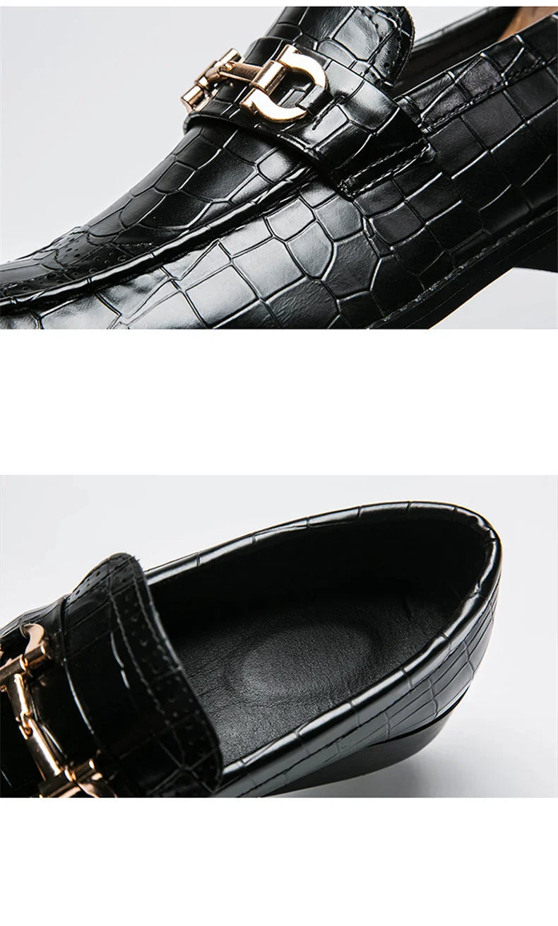 Classic Social Leather Shoes For Men Leather Loafers Wedding Casual Business Brogues Shoes Men Office Leather Men's Dress Shoes