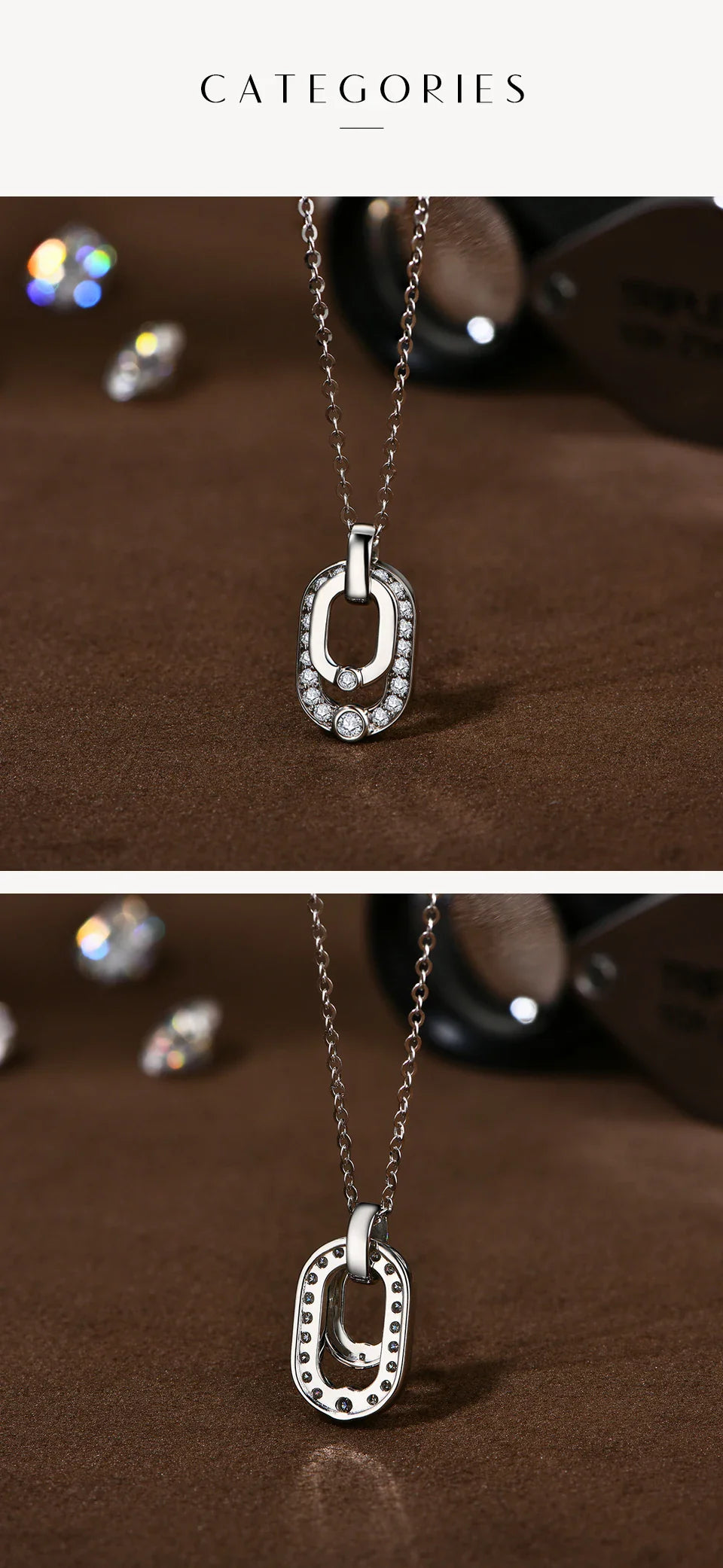 2024 Luxury Round Cut 2.2mm Moissanite Pendant Necklace For Women 925 SIlver Sparkling Wedding Party  Fine Jewelry Gift