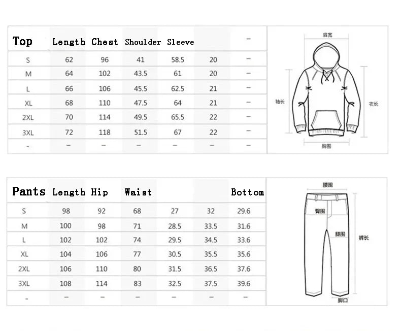 3 Pieces Set Hoodies+Vest+Pants Casual Track Suit Clothing Coats Winter Thick Warm Tracksuit for Couple Printed Mens Set Vest
