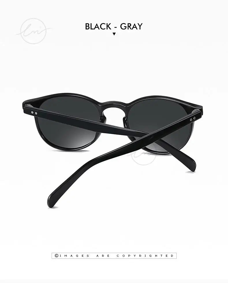 Retro Round Sunglasses Women Men Ultralight TR90 Polarized Unisex Driving Shades Vintage Sun Glasses UV400 Gafas De Sol