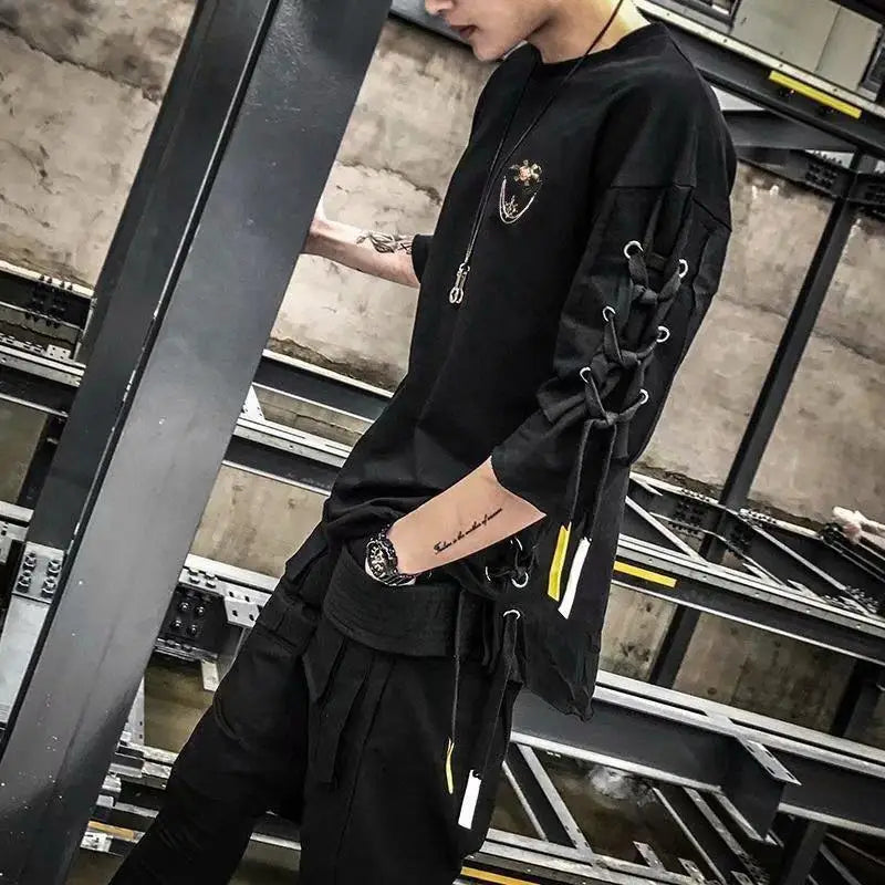 تيشيرتات رجالية صيفية بتصميم أنمي Techwear أزياء Harajuku Y2k عصرية ملابس الشارع الهيب هوب بانك للرجال والنساء طلاب المدارس