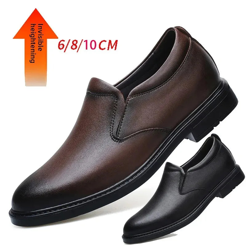 Men's Business Casual Shoes – Genuine Leather, Non-Slip Sole, Comfortable Fit, EU 40–48