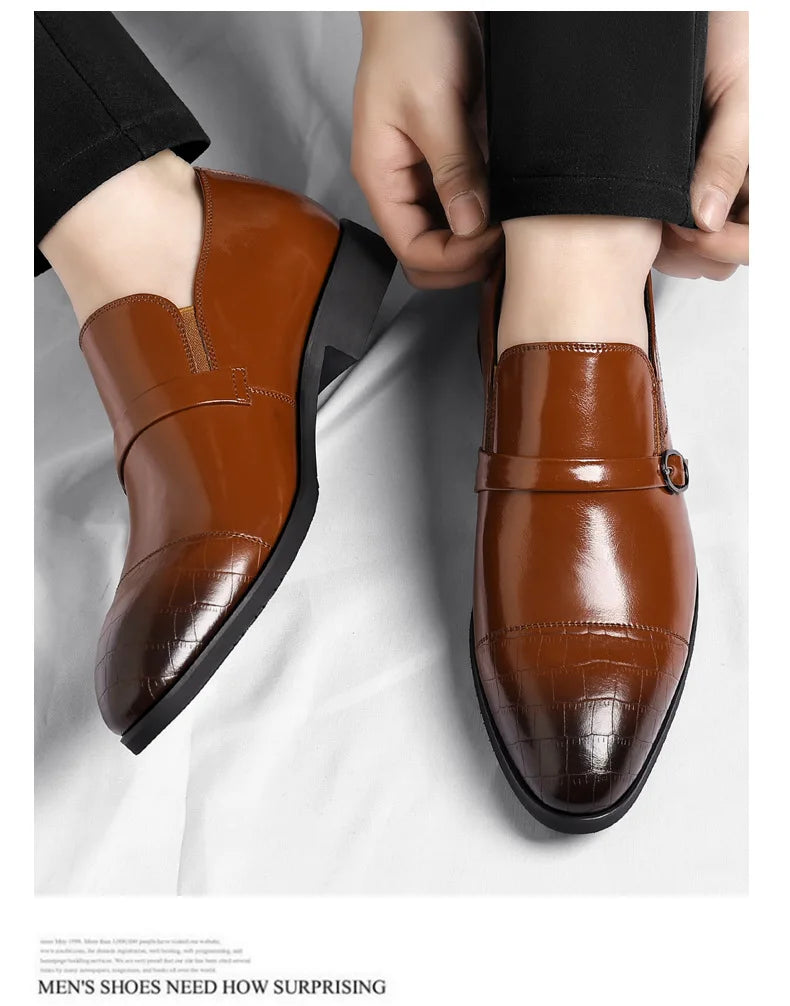 Designer Cow Leather Elegant Shoes Man Summer Autumn Business Casual Wedding Shoes Male British Style Fashion Dress Shoe Man