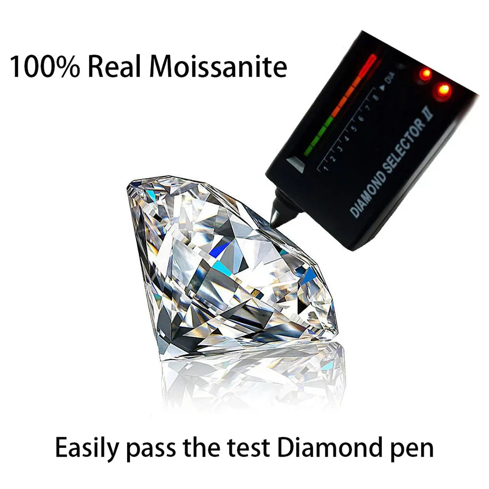 Real 1 Carat D Color Moissatine Stud Earrings For Women D Color 925 Sterling Silver Earrings Wedding Party Fine Jewelry