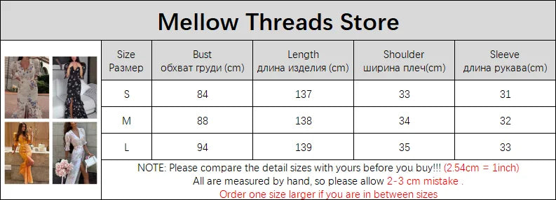 V-neck Organza Floral Chiffon Puff Sleeve Slit Long Dress Bodycon High Slit Bodycon Sexy Dresses Lady Chic Daily Sweet Date Robe