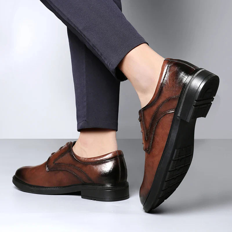 Men's Casual Shoes Genuine Leather Lace-Up Oxford Shoes For Men Fashion Sneakers Luxury Brand Male Derby Shoes Business Footwear