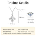 Luxury Shiny Four-Leaf Flower Pendant Necklace Certified Moissanite Diamond Necklace for Women 14k Gold Filled Jewelry