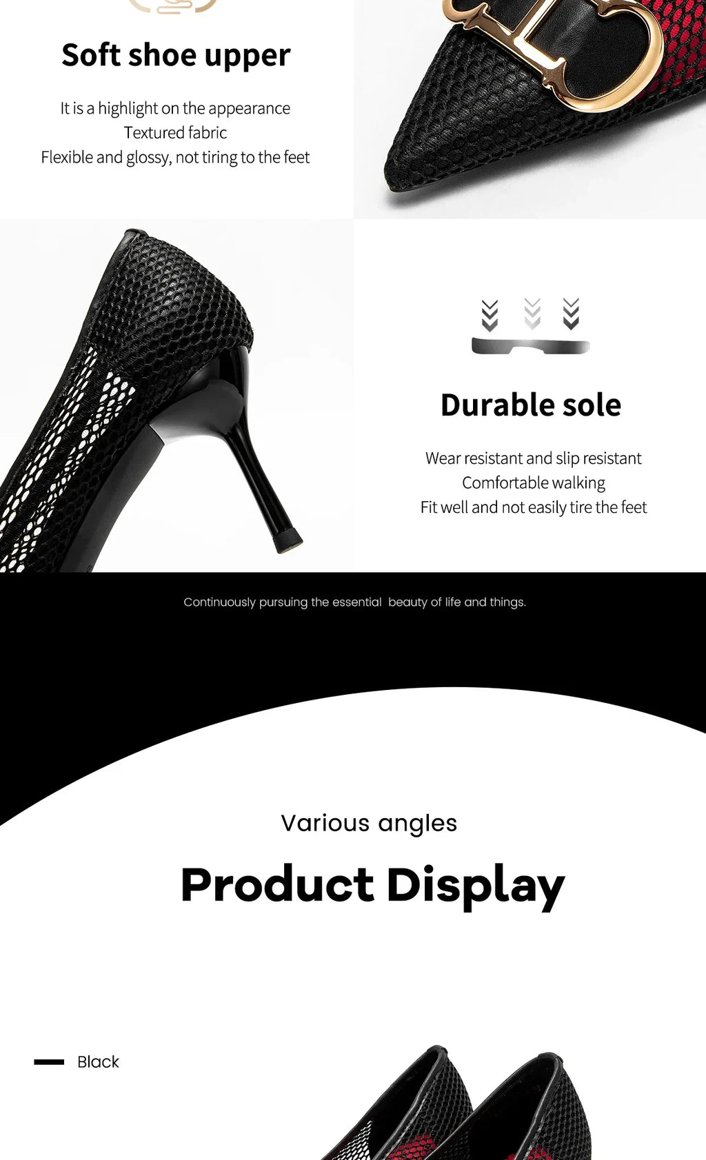High Heels Red 2025 Spring New Hollow Business Women's Shoes 7cm Red Evening Shoes net